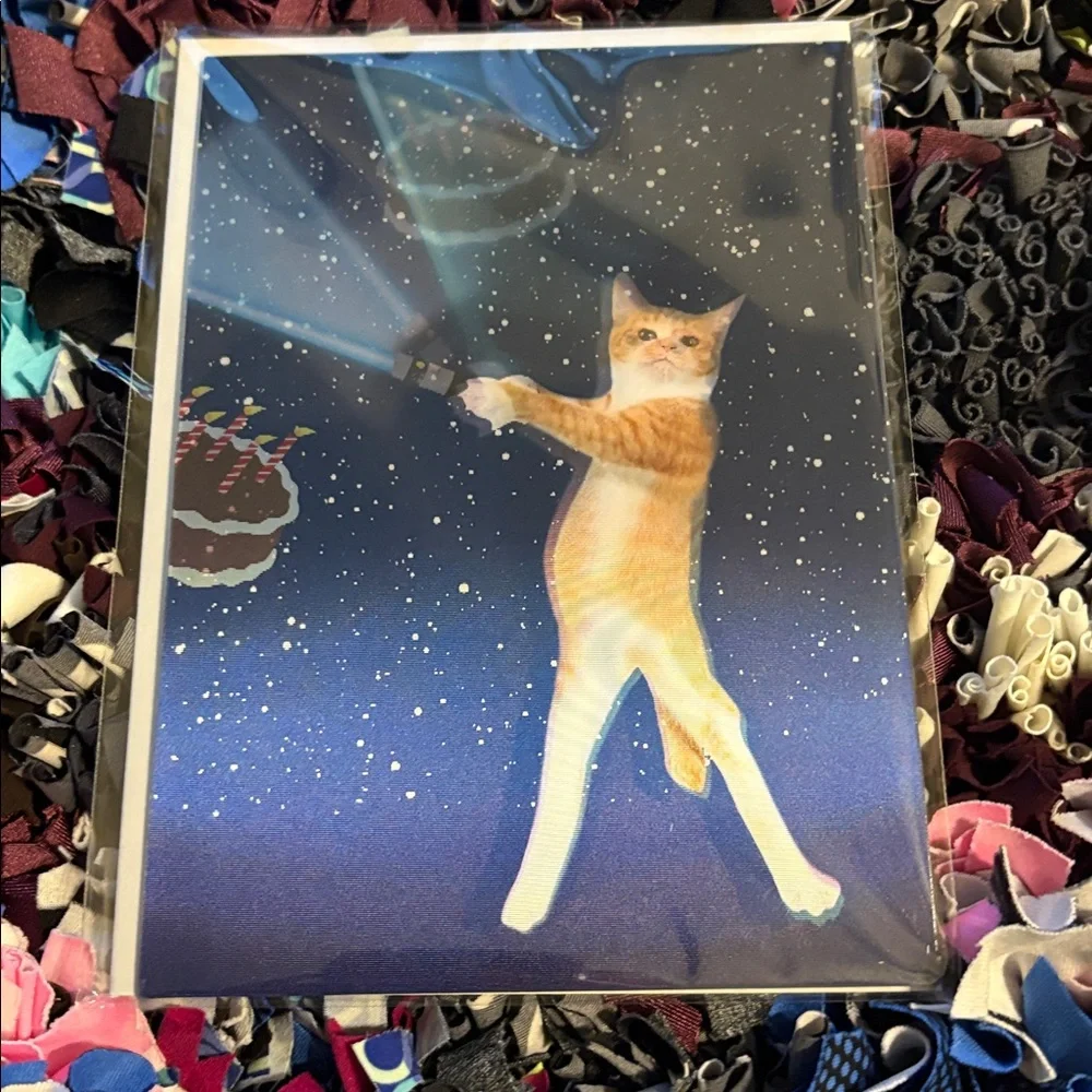 🆕Papyrus Holographic Kitty Birthday Greeting Card - Picture 5 of 6